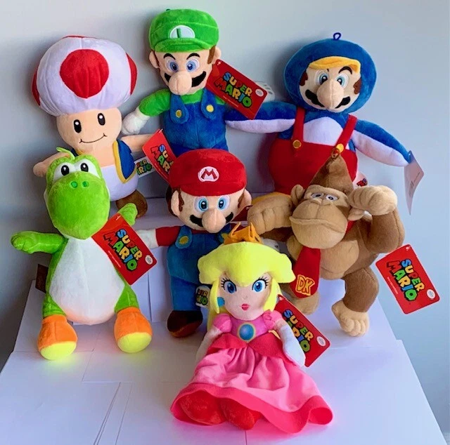 Novo Super Mario Luigi Princesa Peach Yoshi DK Boneca de Pelúcia Brinquedo de Bicho de Pelúcia 10" - Imagem 4 de 4