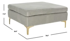 Safavieh GIOVANNA SQUARE OTTOMAN, Reduced Price 2172754328 BCH6301B