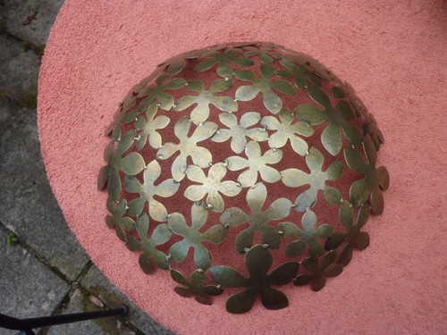 John Rocha Hammered Gun Metal Fruit Bowl. Leaf Floral 33cm Diameter 7cm Tall. - Picture 4 of 7