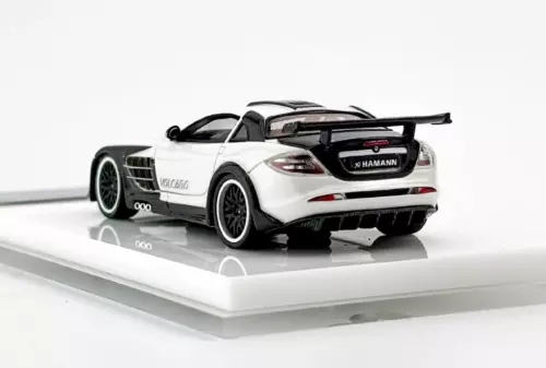 Modellino auto VMB 1:64 resina bianco Benz SLR Hamann Coupè Racing Sport - Foto 7 di 8
