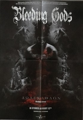 BLEEDING GODS - Dodekathlon - Promo Poster - gefaltet / folded - Sammlerstück 