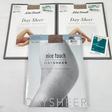 Vintage Sears Nice Touch Non-Control Top Day Sheer Pantyhose Taupe Nude Size C