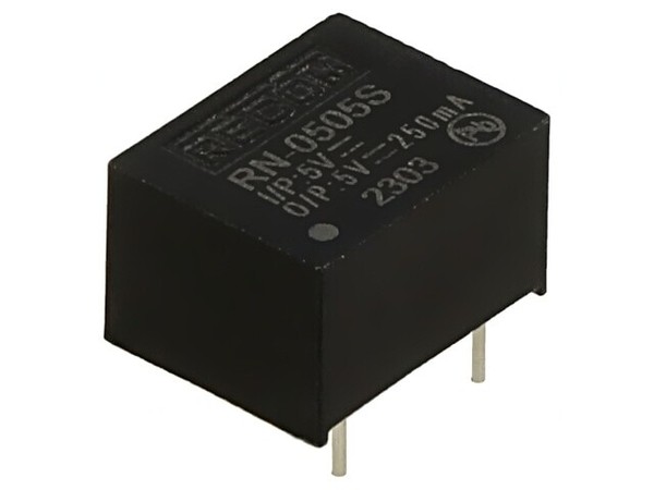 RN-0505S Wandler: Dc/Dc 1,25W Ueing: 4,5-5,5V Uausg: 5VDC Iausg: 250Ma Recom-image