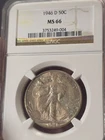 1946-D 50c Walking Liberty Half Dollar NGC MS 66 Toned Older Holder