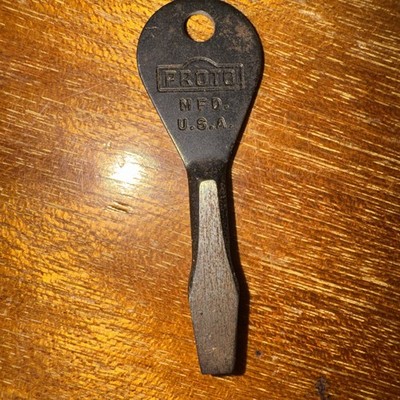 Vintage Proto MFD USA Flathead Screwdriver Advertising Keychain Tool Personalize
