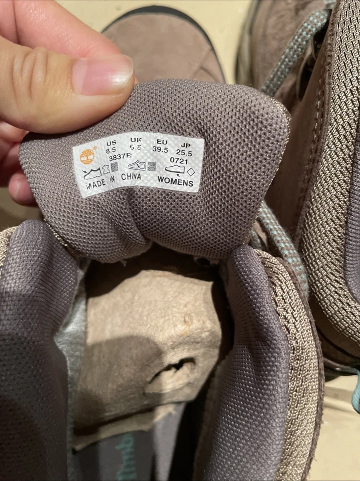 NUEVO CON ETIQUETAS Timberland Botas Marrón Mujer Talla 8.5 Marrón Gore-Tex Impermeables Senderismo Foto 4 de 4