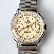 Ruko 17-jewel Antique Swiss Made Mens Hand-wound Wristwatch Mechanical Dress