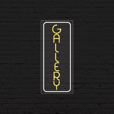 Gallery Sign for Business Displays | LED Flex Neon | 13''W x 32''H x 1''D