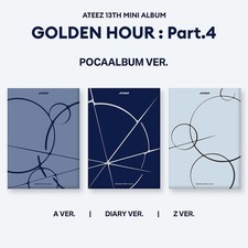 ATEEZ GOLDEN HOUR : PART.4 13th Mini Album POCA Ver/QR 2Sticker 2 PhotoCard GIFT