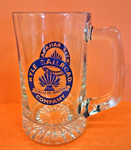 KYLE Railroad Company 12oz Glass Beer Drinking Mug