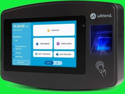 uAttend JR2000 Biometric Time Clock   Fingerprint, RFID, PIN for Small Business 