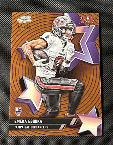 2025 Topps Cosmic Chrome Emeka Egbuka Orange Refractor (RAW)