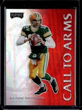 2020 Panini Playoff Call To Arms Aaron Rodgers Red Prizm