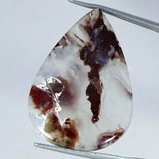 26.40Cts 100 Natural Aqua Chalcedony Pear Cabochon Gemstone 24X33X4MM