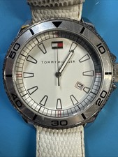 Tommy Hilfiger Men’s Quartz Watch White Leather Band