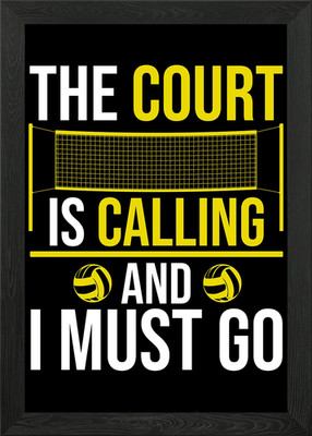 Volleyball gerahmtes Wandbild Poster Leinwanddruck Bild