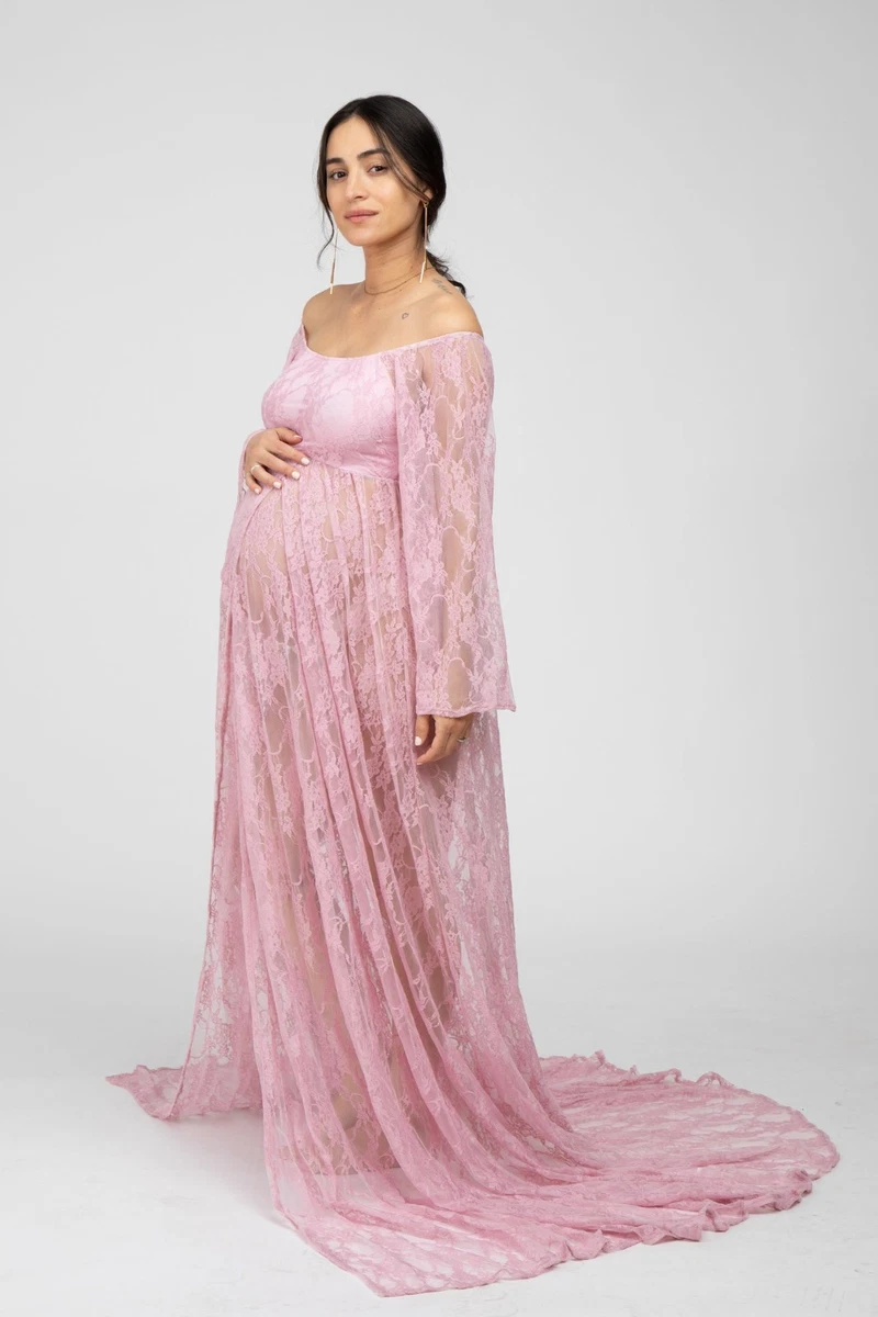 flowy puff sleeve midi dress ELOISE Maternity Wedding Dress main image 0