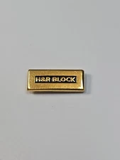 H&R Block Employee Service Award Lapel Pin 1/10 10K Gold Tax Preparation