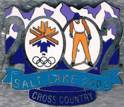 Rare 2002 Salt Lake City Olympic Games Mark Cross Country Skiing Sports Pin