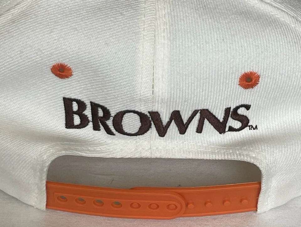 Gorra de colección Cleveland Browns para hombre naranja blanca Snapback Truckers NFL Foto 4 de 4