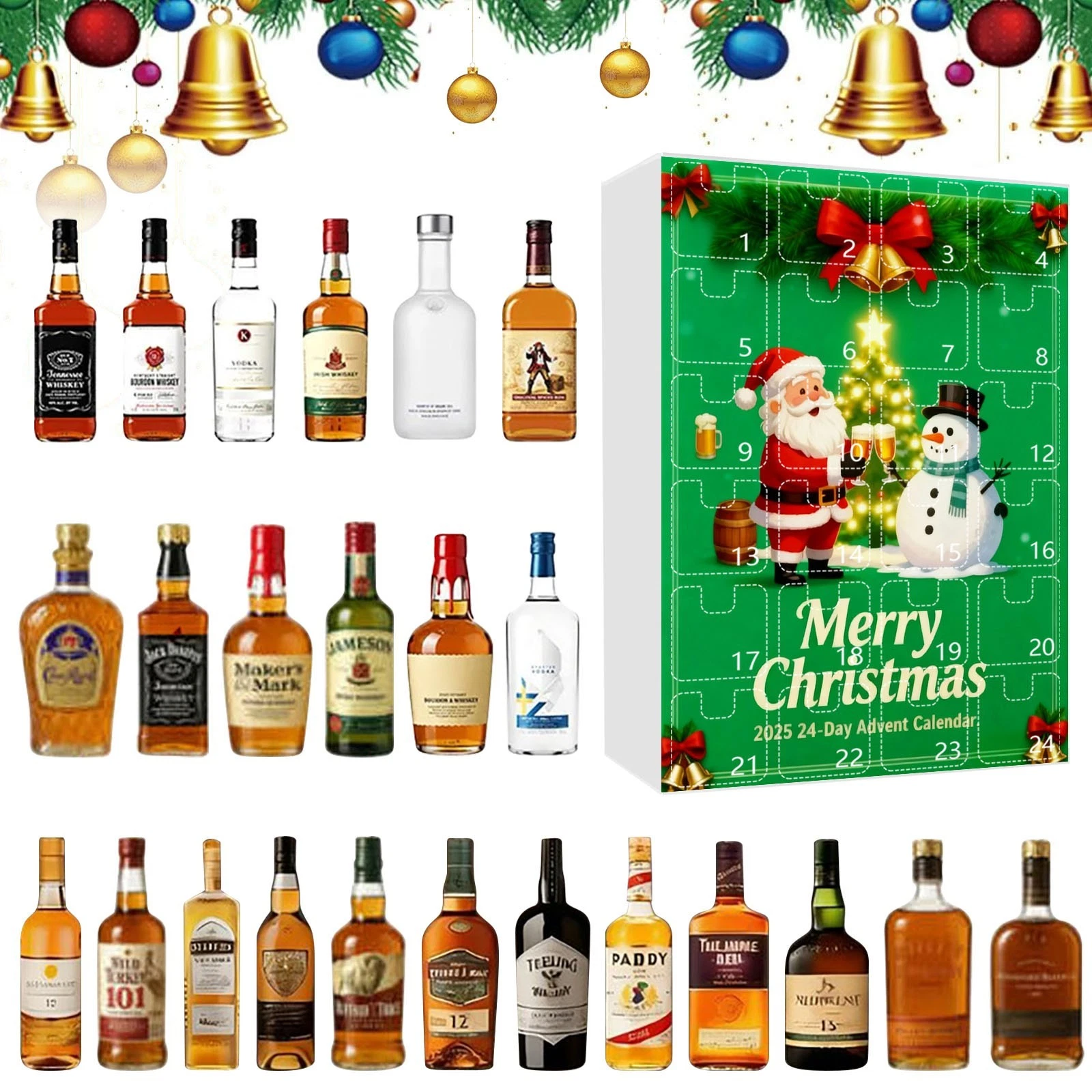 Jameson Whisky Wine Bottle Advent Calendar 2025, Christmas Gifts for Women Men