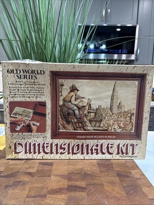Anton Pieck 3D Paper Art Framed painter On The Roof  Dimensional Kit NOS! Read 