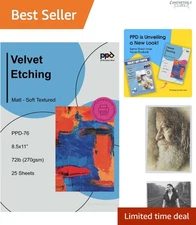 25 Sheets 8.5x11 Giclée Photo Paper – Archival Velvet Etching for Vibrant Colors