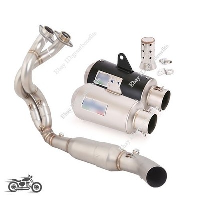 Exhaust System Muffler Header Link Pipe For Kawasaki Ninja 650 Z650 2023-2025