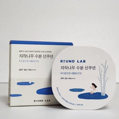 ROUND LAB Birch Juice Moisturizing Sun Cushion SPF50+ PA++++ 15g K-Beauty