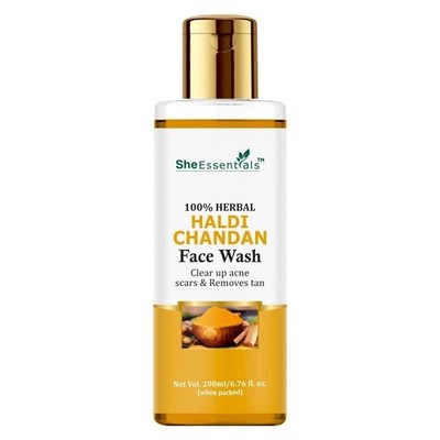 She Essentials Haldi Chandan Face Wash For Brightening Skin 200ml