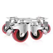2 Inch Swivel Caster Wheels Set of 4 with 400 lbs Loads, Heavy Duty Plate Caster