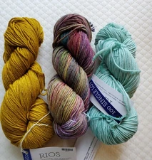 Malabrigo Rios Yarn 100% Superwash Merino Wool Worsted Weight 3.5 oz 210 yds