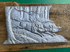VINTAGE CAST ALUMINUM WILD BOAR HOG WALL HANGING HUNTING CABIN MAN CAVE