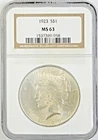 1923 Peace Silver Dollar MS63 NGC