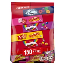 Skittles, Starburst & Life Savers Halloween Candy Variety Pack, Bulk Bag, 150 ct
