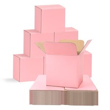 Pink Shipping Boxes Small 6x6x6 Inches, 30 Pack Corrugated Cardboard Boxes fo...
