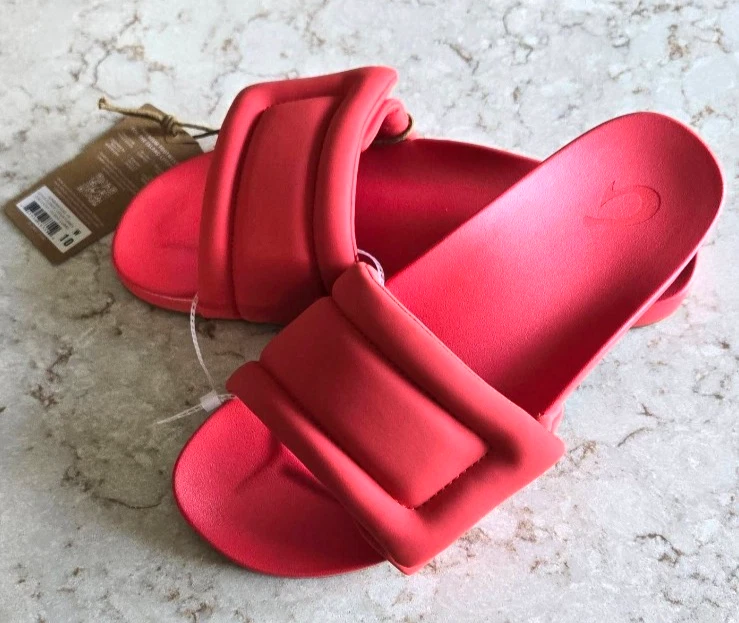 Sandalias Olukai Sunbeam Slide para mujer Lehua soporte con flores y arco talla W 10 Foto 3 de 4