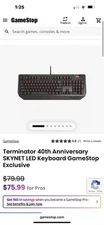  The Terminator 40th Anniversary SKYNET LED Keyboard GameStop Exclusive