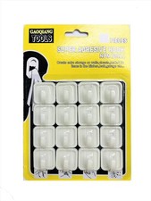 Self Adhesive Hooks White Plastic Strong Sticky Stick on Wall Door Hang