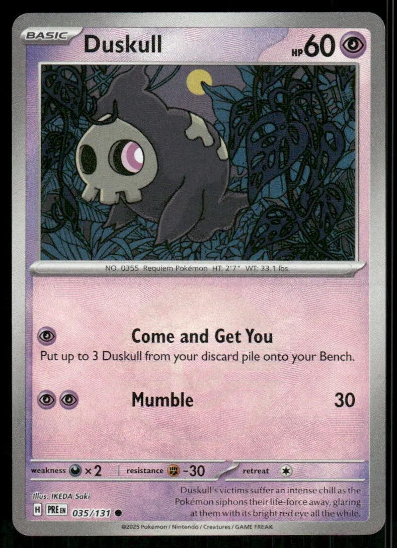 Duskull #35/131 2025 Prismatic Evolutions Poke Ball Reverse Holo