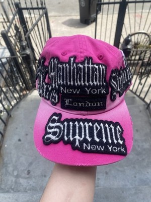 Supreme City Patches 6 Panel Hat pink | eBay