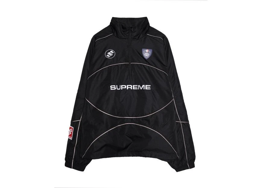Pull noir à passepoil réfléchissant Supreme