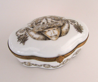 A. Raynaud Ceralene Limoges Porcelain France Large Trinket Box | eBay