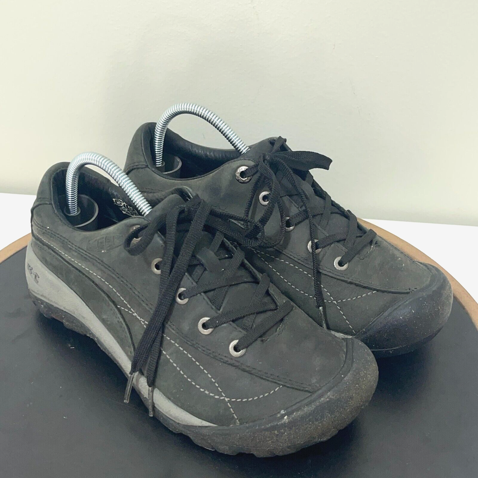 Scarpe Keen da donna taglia 8 US Bronx 53001 BLCK nere in pelle stringate escursionismo