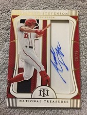 2022 National Treasures ANDREW STEVENSON Jumbo Gear Patch Autograph #/25