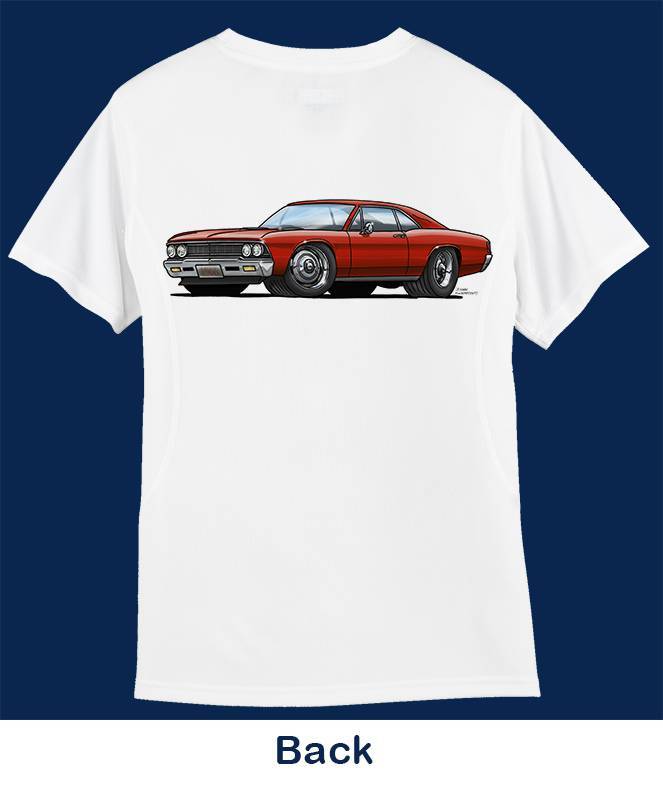 ビンテージ　スタイル画(BLOUSES etc12画セット) 1966 Cartoon Muscle Car Chevelle Coupe or Convertible Tshirt 0501