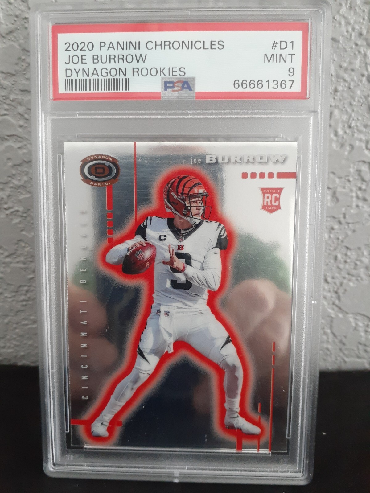 2020 Joe Burrow Panini Chronicles Dynagon Rookie Card PSA 9 Mint Condition