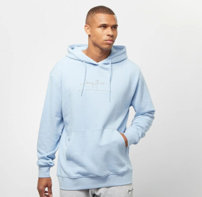 Sean John Classic Metall Logo Hoodie Pullover Größe L Babyblau