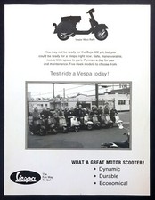 2003 Vespa 180 Rally Scooter photo "Test Ride One Today" vintage print ad