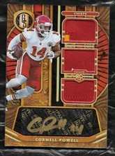 2021 PANINI GOLD STANDARD CORNELL POWELL TRIPLE PATCH AUTO 13/49
